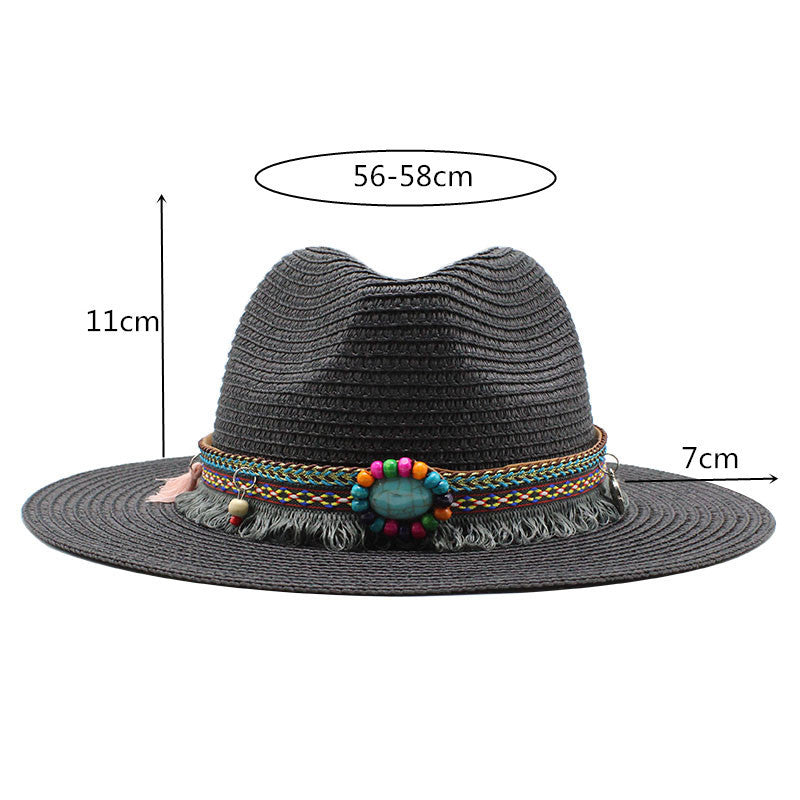 Jazz Cowboy Straw Outdoor Seaside Sun Hat - Urban Caps