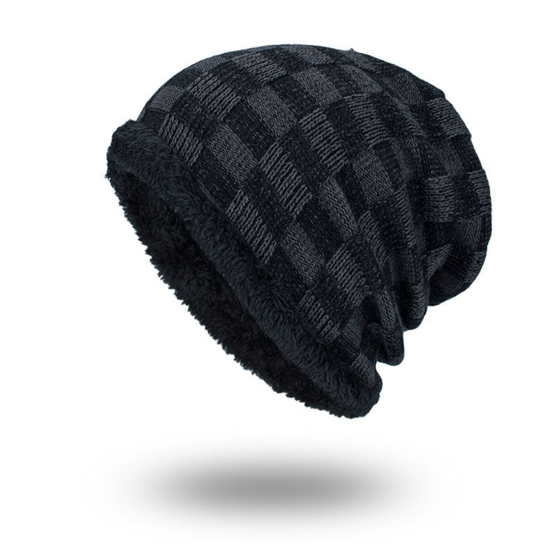 Contrast Color Knitted Wool Hat with Velvet Lining: Warm and Chic - Urban Caps