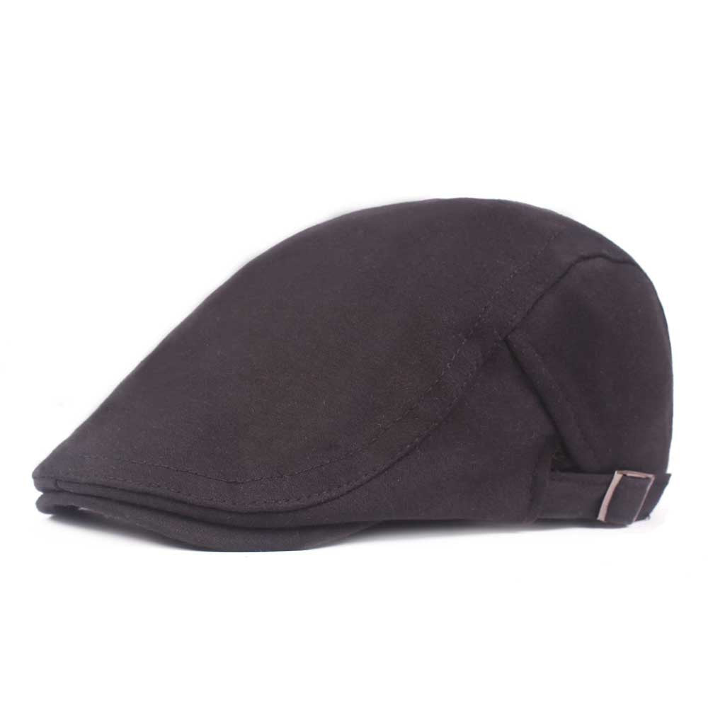 Men’s Adjustable Wool Felt Peaked Cap – Minimalist Tapered Style - Urban Caps