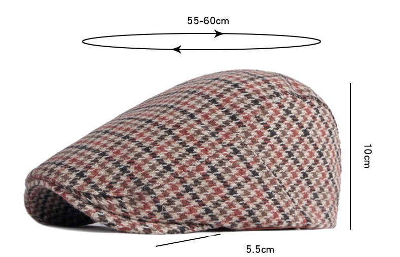 Fashion Retro Beret Houndstooth - Urban Caps