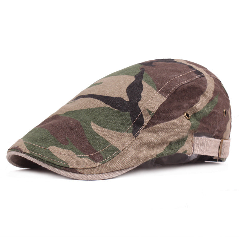 Men's casual beret goes with camouflage cap - Urban Caps