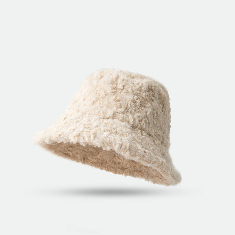 Lambswool Fisherman Hat Winter Warm Fashionable Solid Color Hats For Women - Urban Caps