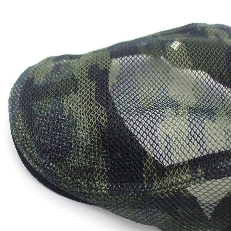 Camouflage Mesh Cloth Beret Men And Women Casual - Urban Caps