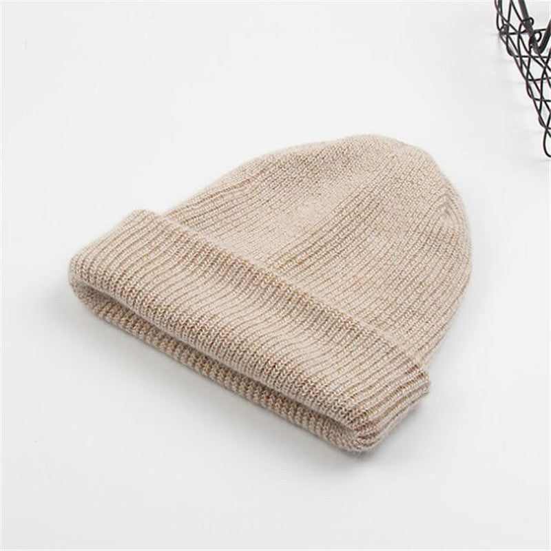 Angora Rabbit Fur Knitted Woolen Hat - Urban Caps