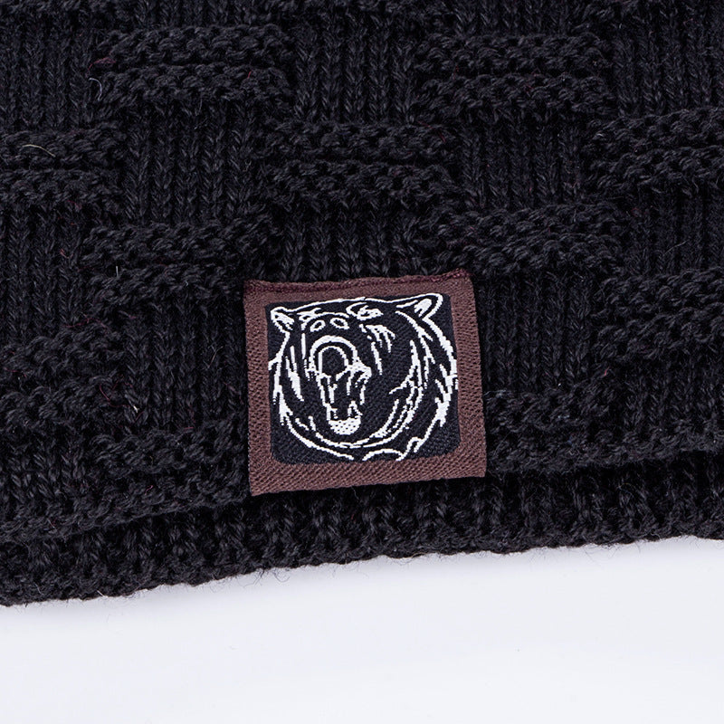Knitted wool hat winter plus velvet - Urban Caps
