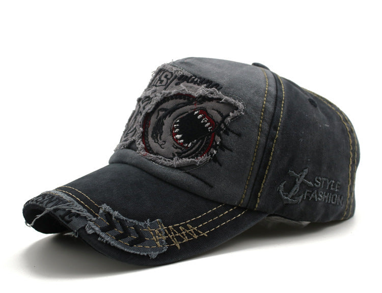 Shark Denim Cap Hip Hop Outdoor Snapback Baseball Caps - Urban Caps