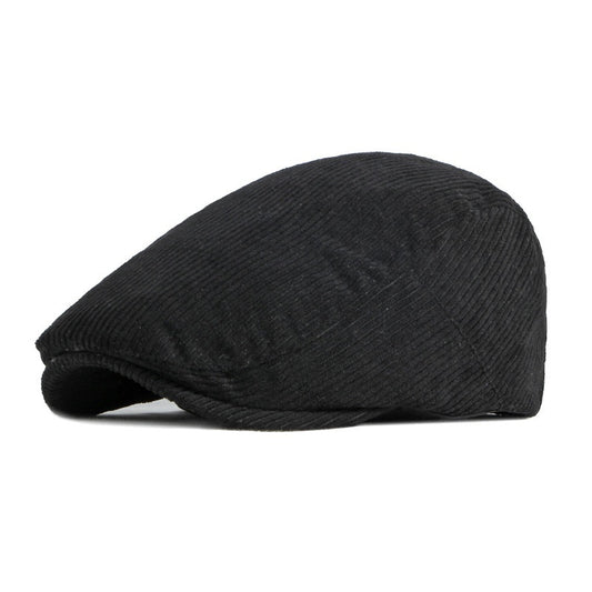 Kids Corduroy Retro Beret – Adjustable Flat Top Cap - Urban Caps