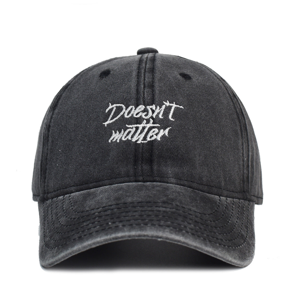 Washed Cotton Embroidered Hat Old Dad Hat - Urban Caps