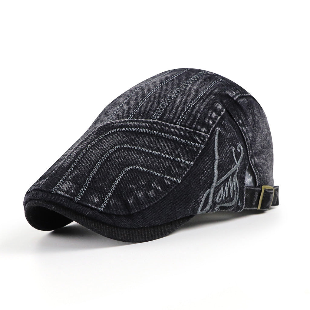 Washed Cotton Vintage Beret – Adjustable Duckbill Cap - Urban Caps