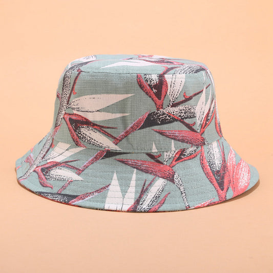 New Flower Bucket Hat Women's Japanese 3D Printing Outdoor Flat Top - Urban Caps