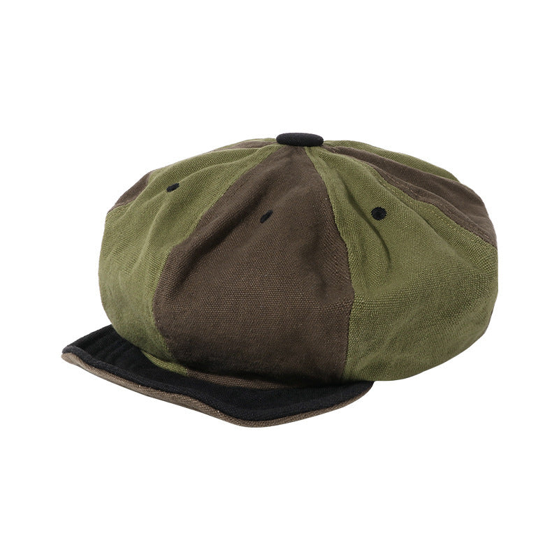 Color Matching Tension Adjustment Beret Soft Brim Hat - Urban Caps