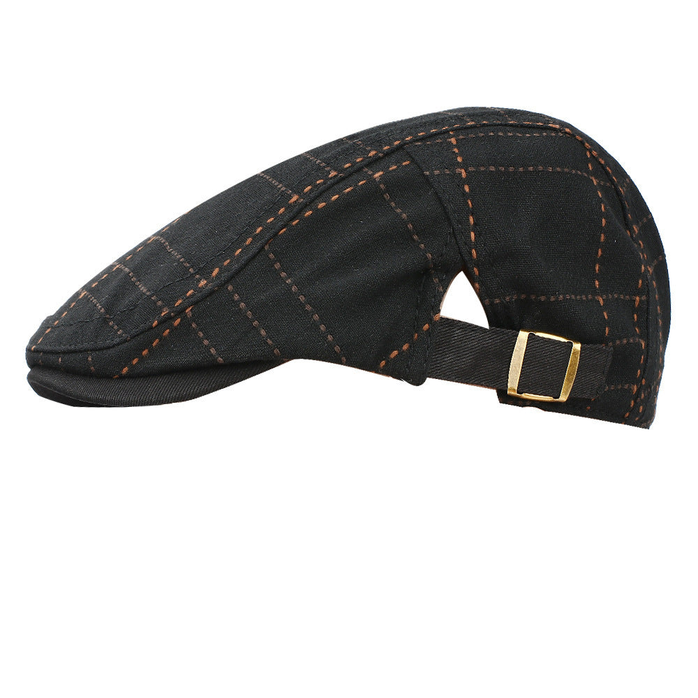 British Style Cotton Beret – Adjustable Outdoor Windproof Cap - Urban Caps