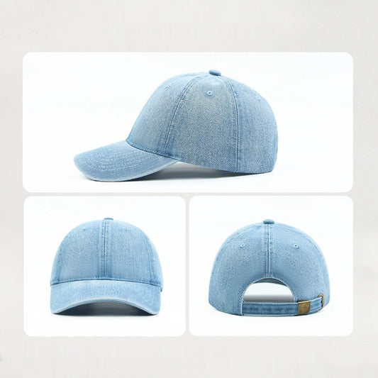 Summer Denim Light Version Solid Color Casual Baseball Cap - Urban Caps