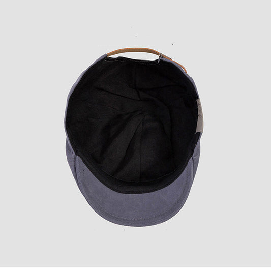 Men’s Japanese Retro Patchwork Beret – Vintage Forward-Facing Style - Urban Caps