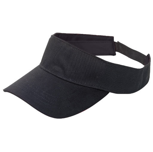 Sports Visor – Brushed Cotton, Contrast Peak, Velcro Strap - Urban Caps