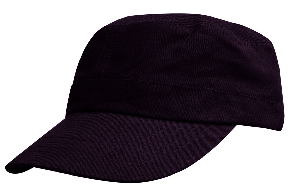 Military Cap – Brushed Cotton Twill, Adjustable Fit, Retro Style - Urban Caps