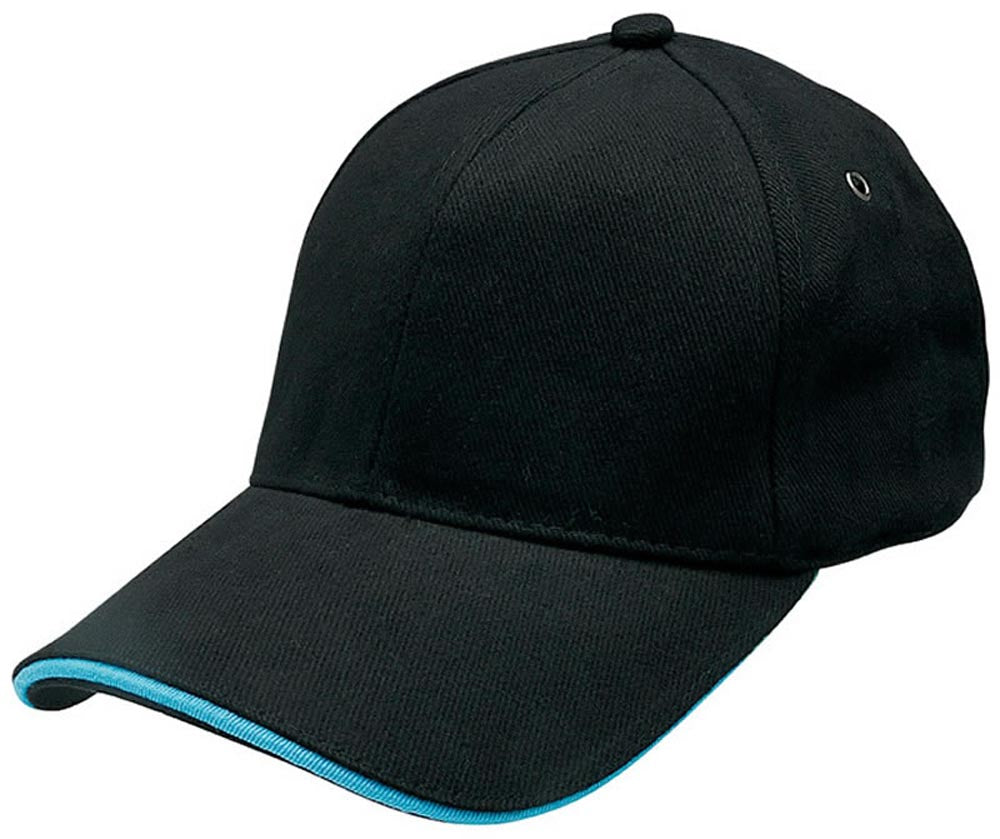 Sandwich Peak Cap – Brushed Cotton, Contrast Trim, Gunmetal Buckle - Urban Caps