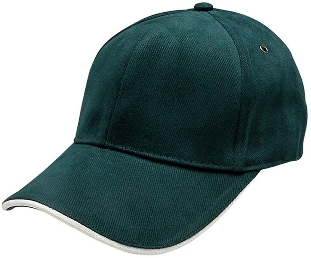 Sandwich Peak Cap – Brushed Cotton, Contrast Trim, Gunmetal Buckle - Urban Caps