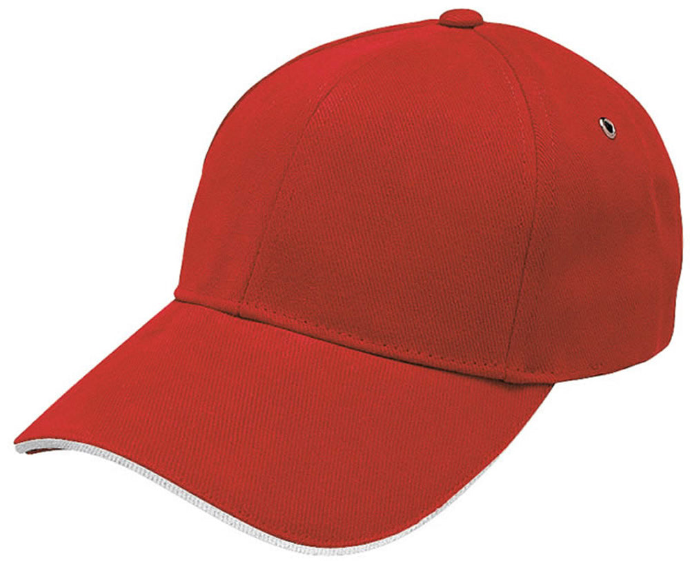 Sandwich Peak Cap – Brushed Cotton, Contrast Trim, Gunmetal Buckle - Urban Caps