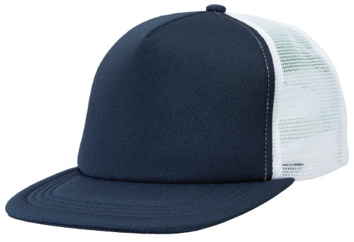Flat Peak Trucker Cap – Bold 5-Panel Design, Breathable Mesh, Adjustable Fit - Urban Caps