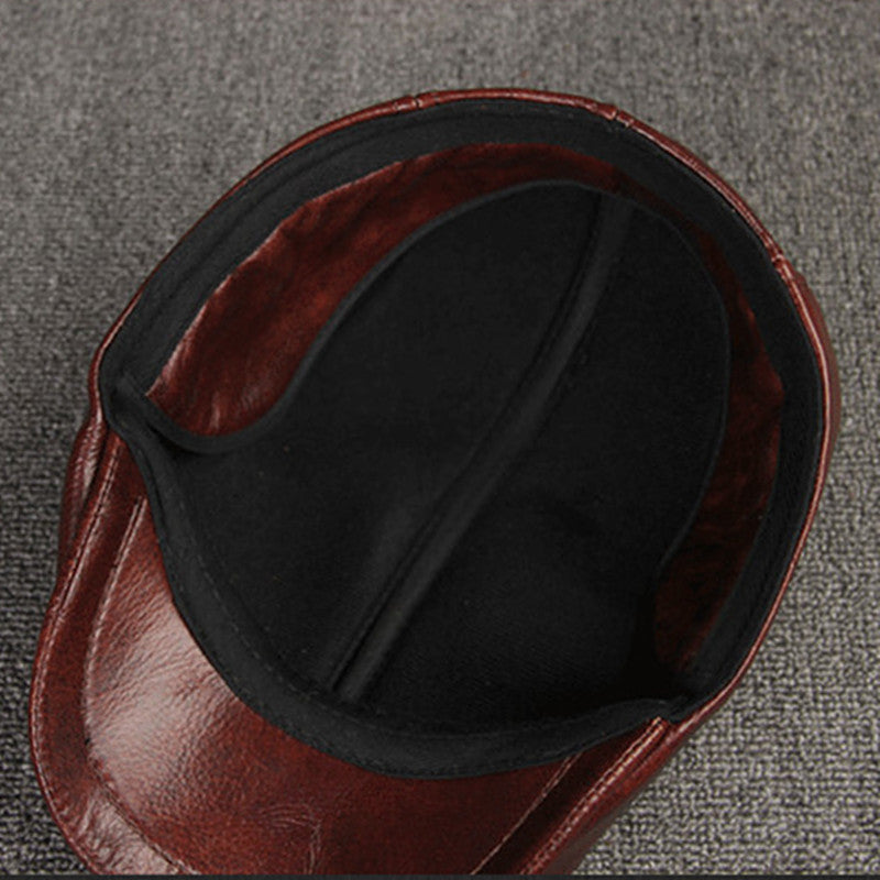 First Layer Cowhide Comfortable And Fashionable Sunscreen Beret - Urban Caps