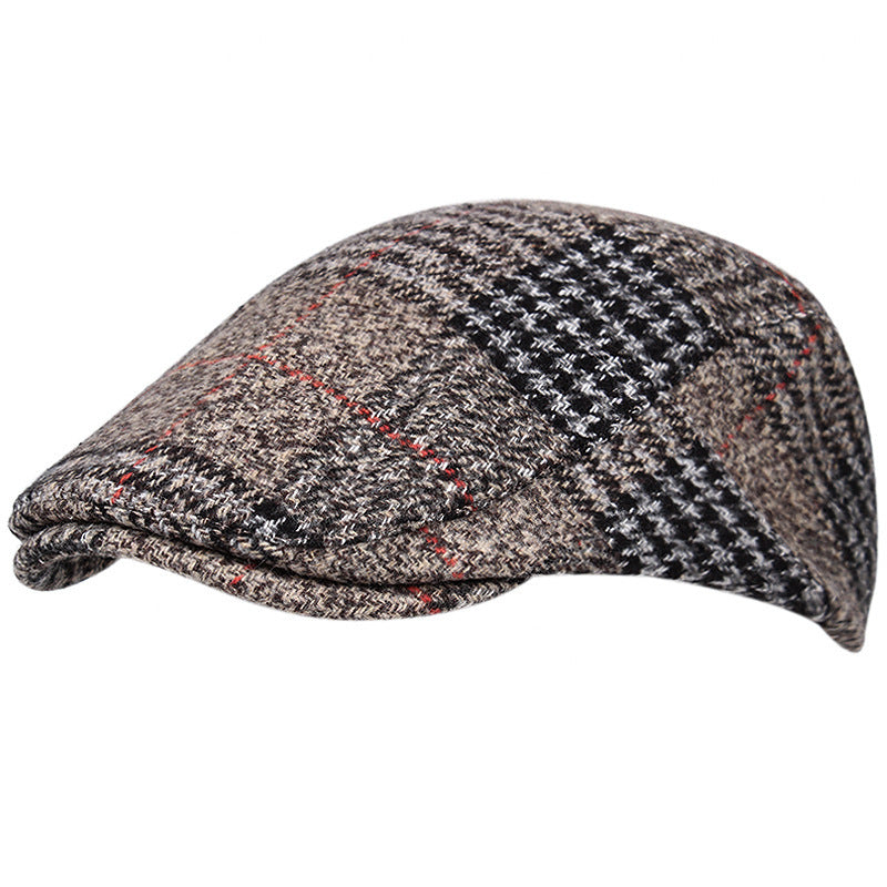 Linen Flat Top Newsboy Beret – Retro Short Brim Cap | One Size - Urban Caps
