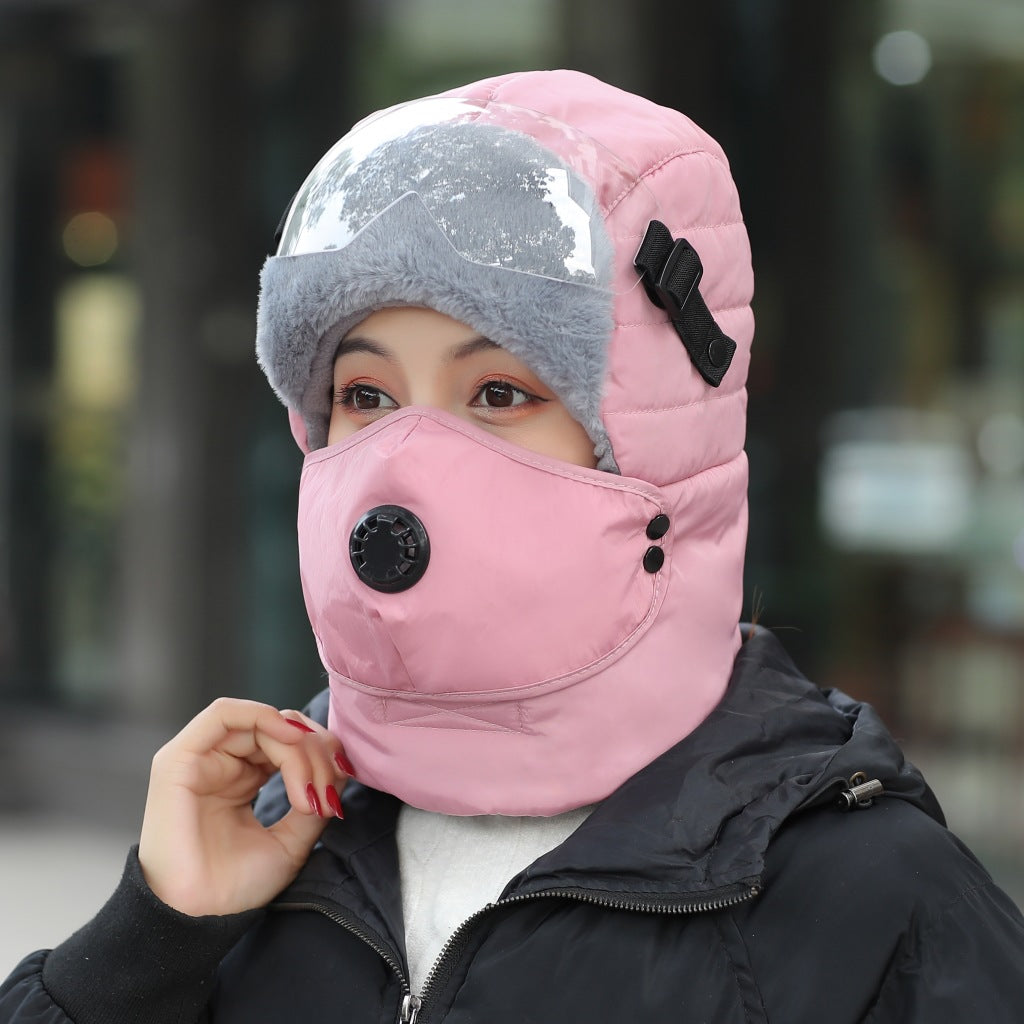 Thick and Warm Lei Feng Hat with Glasses: Cold Weather Protection - Urban Caps
