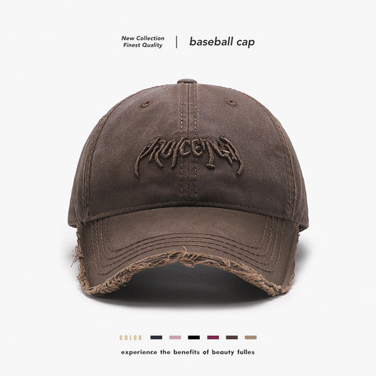 Letter Three-dimensional Embroidery Soft Top Burr Men's Baseball Cap - Urban Caps