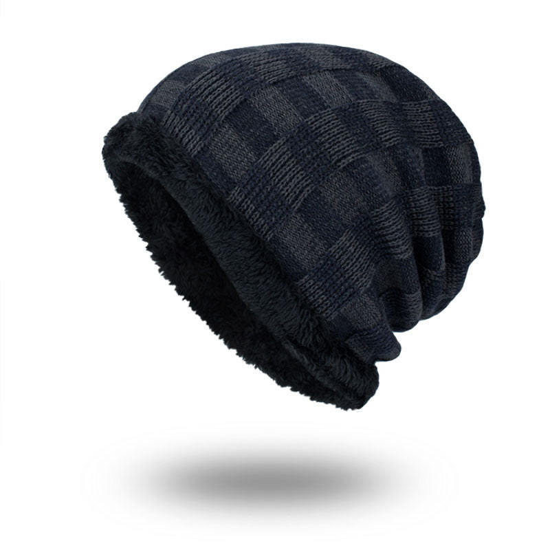 Contrast Color Knitted Wool Hat with Velvet Lining: Warm and Chic - Urban Caps