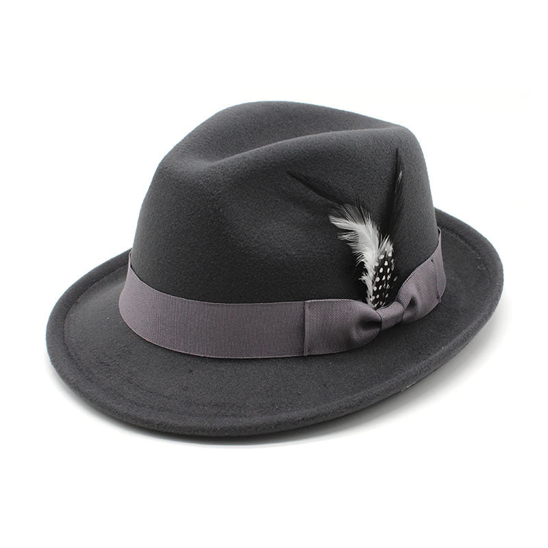 Men's Billycock Feather Fur Felt Hat - Urban Caps