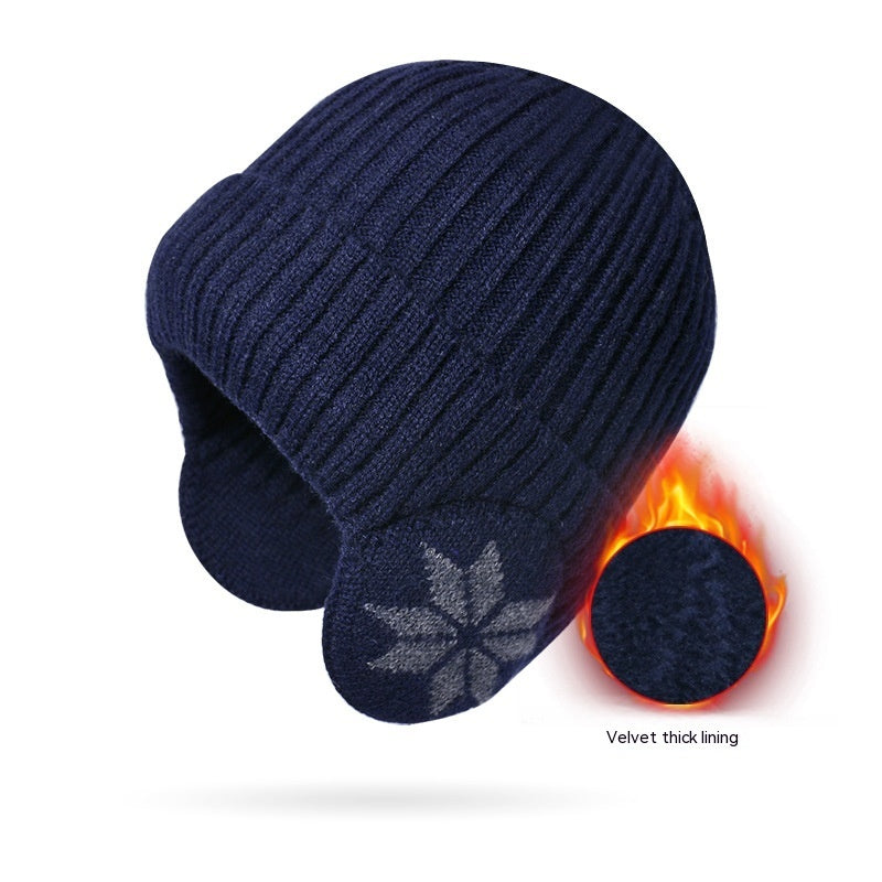 Thermal Knitting Woolen Cap Men's Fleece-lined Thickened Winter Trending Products - Urban Caps