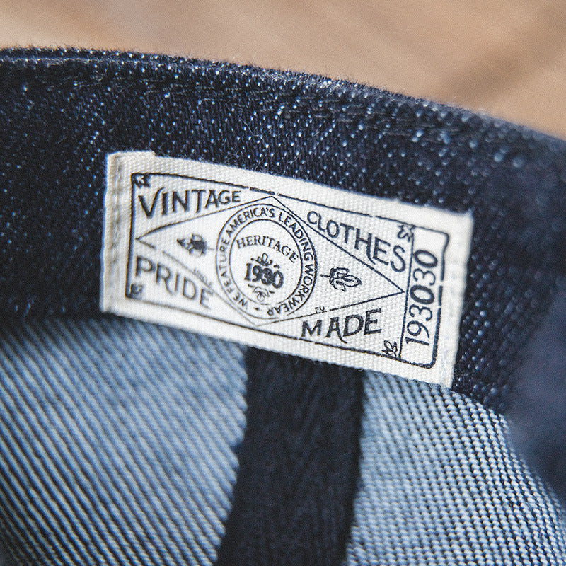 Retro Denim Newsboy Cap – British Dome-Style Cotton Hat | All-Season Fit - Urban Caps