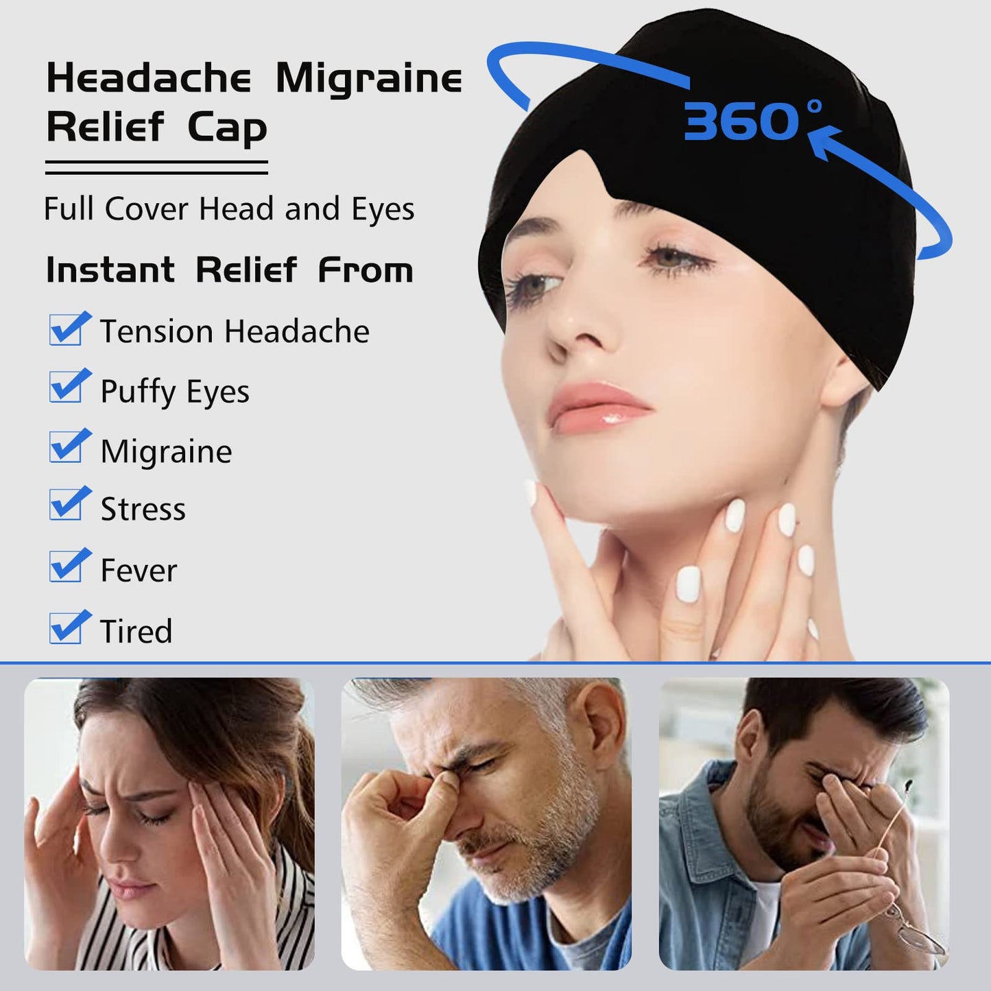 Ice Compress Headache Eye Mask: Soothing Relief for Migraines and Stress - Urban Caps