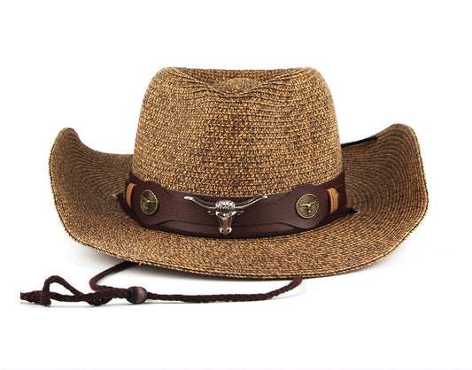 Mixed Color Straw Hat Western Straw Cowboy Hat - Urban Caps