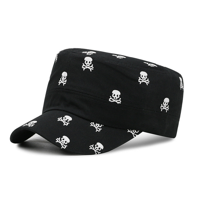 Spring And Summer Multi-skull Printed Outdoor Leisure Hipster Military Cap - Urban Caps