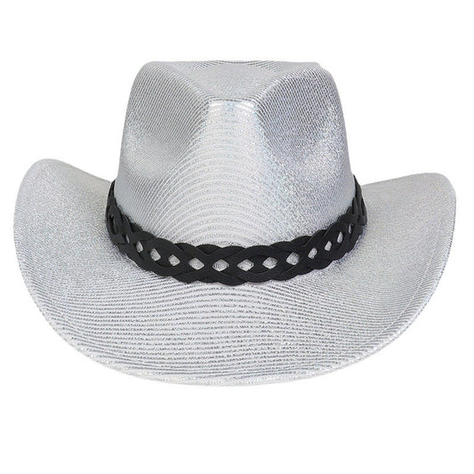 Pearlescent Cowboy Hat Ball Party Topper Performance Props Cap - Urban Caps
