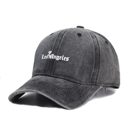 Washed Cotton Printed Hat Old Dad Hat - Urban Caps