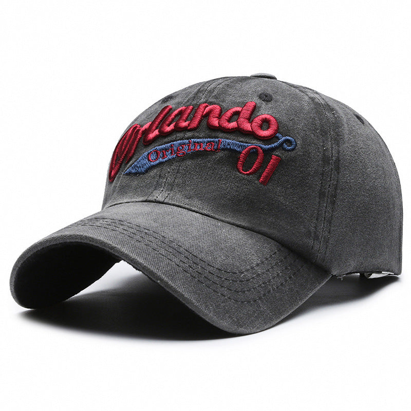 Baseball Cap Women's American-style Face-looking A Little Retro Washed Men's - Urban Caps