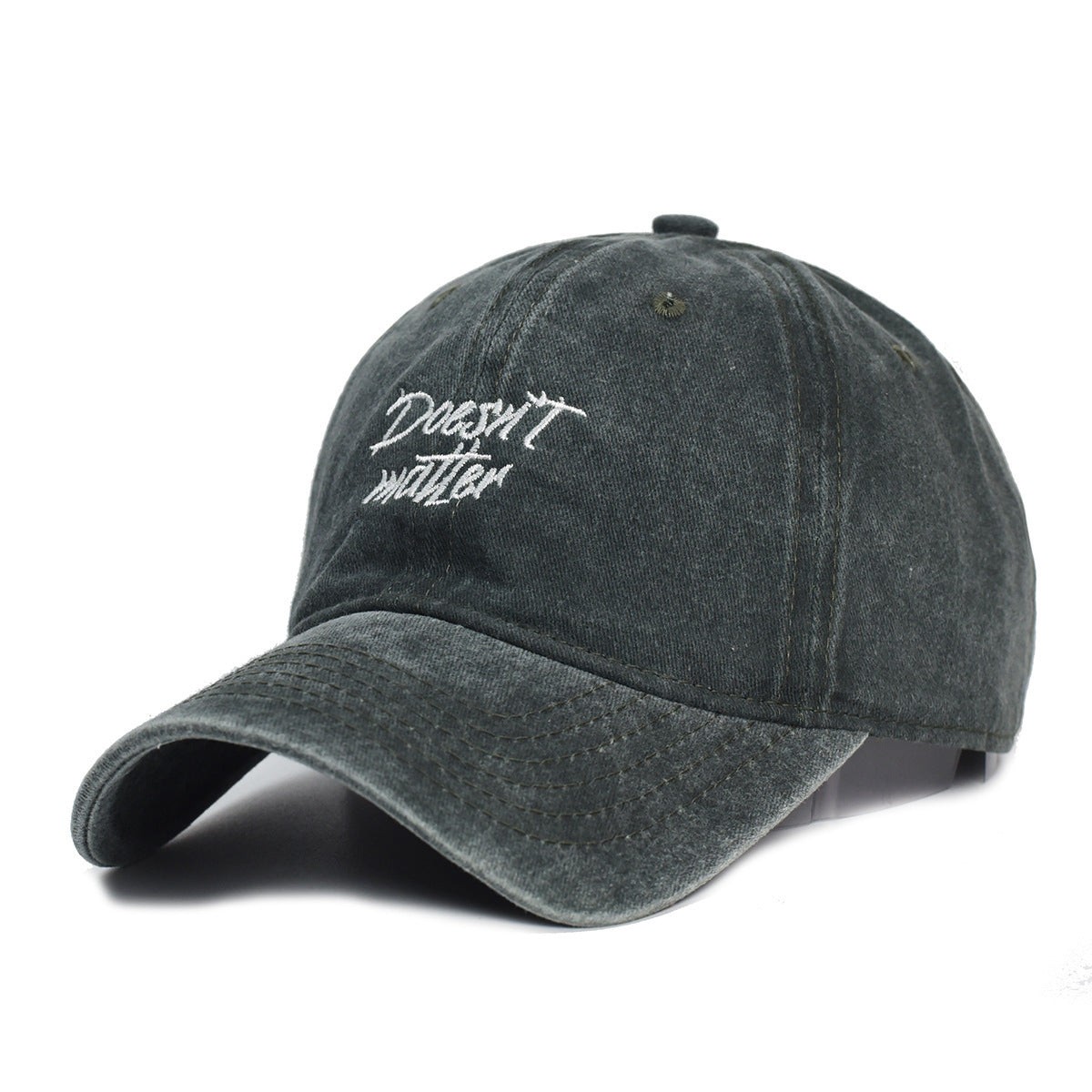 Washed Cotton Embroidered Hat Old Dad Hat - Urban Caps