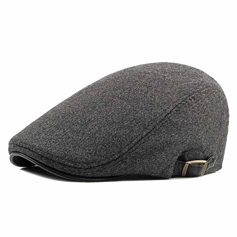Fashion Simple Men's Retro Woolen Beret - Urban Caps