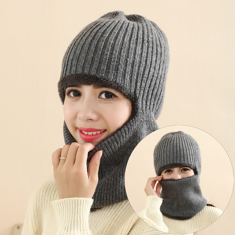 Thickened warm knitted woolen hat - Urban Caps