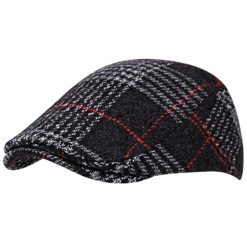 Linen Flat Top Newsboy Beret – Retro Short Brim Cap | One Size - Urban Caps