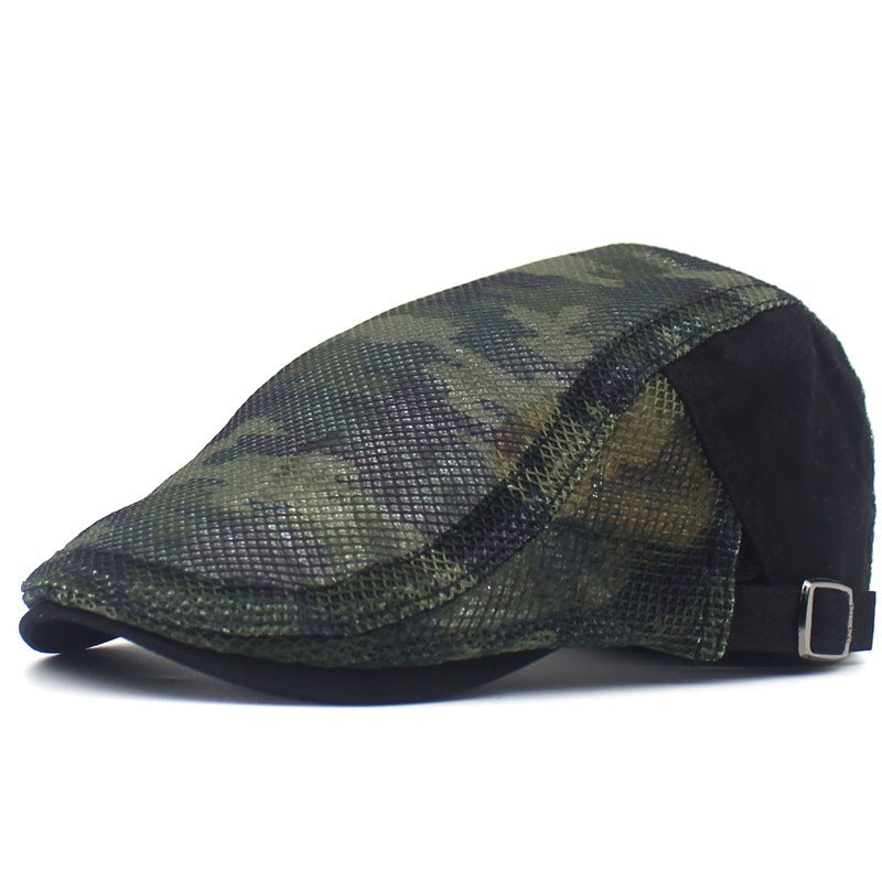 Camouflage Mesh Cloth Beret Men And Women Casual - Urban Caps