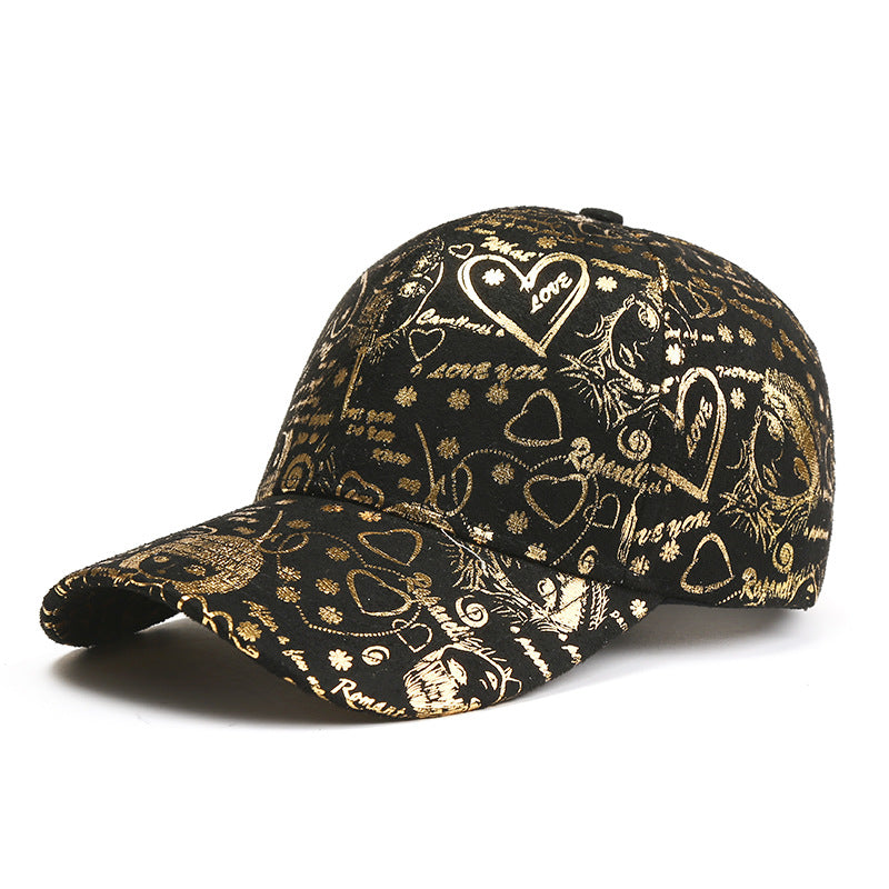 Spring and Summer Baseball Caps for Men and Women Korean Style Floral