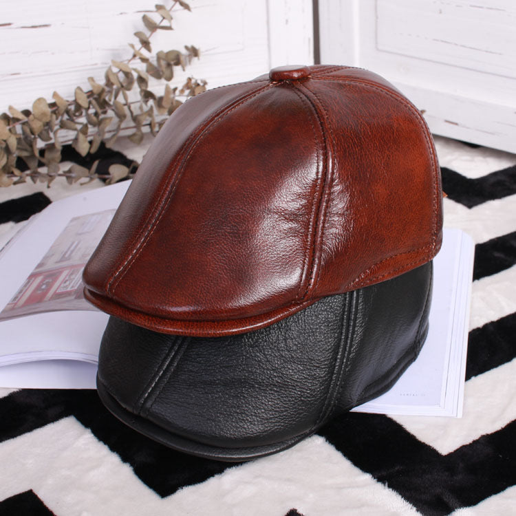 Leather beret thin ladies hat - Urban Caps