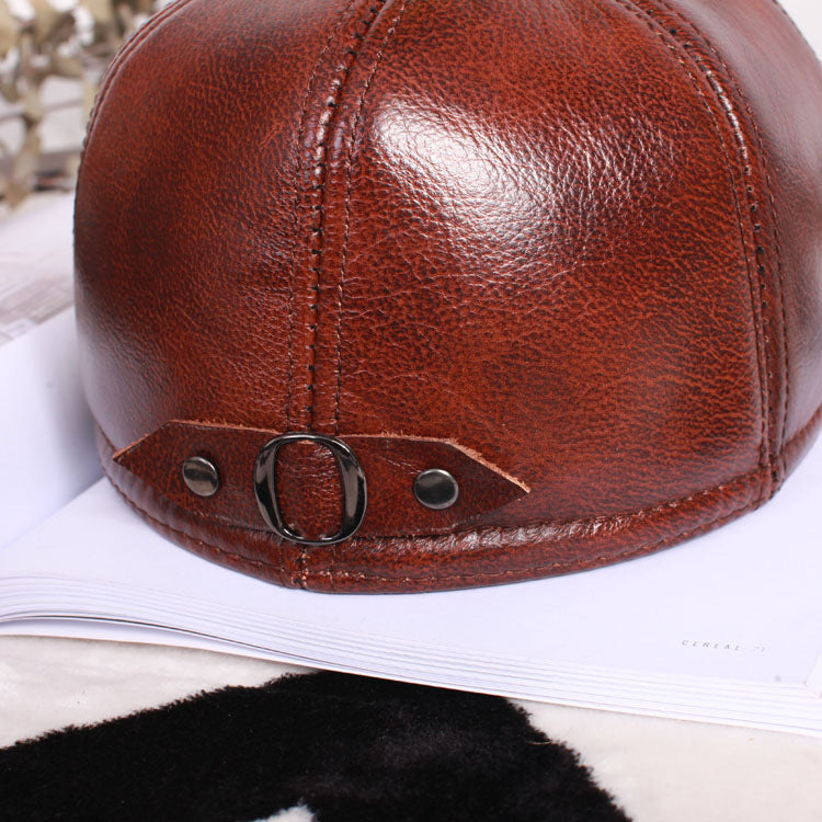 Leather beret thin ladies hat - Urban Caps