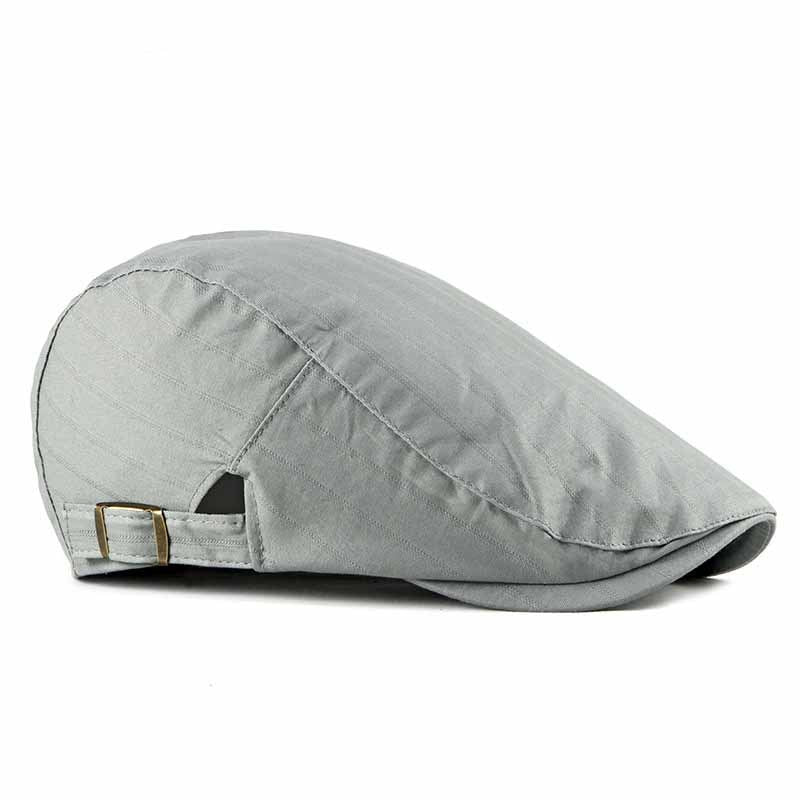 Men’s Retro Cotton Beret – Flat Top, Short Brim | Adjustable Fit - Urban Caps