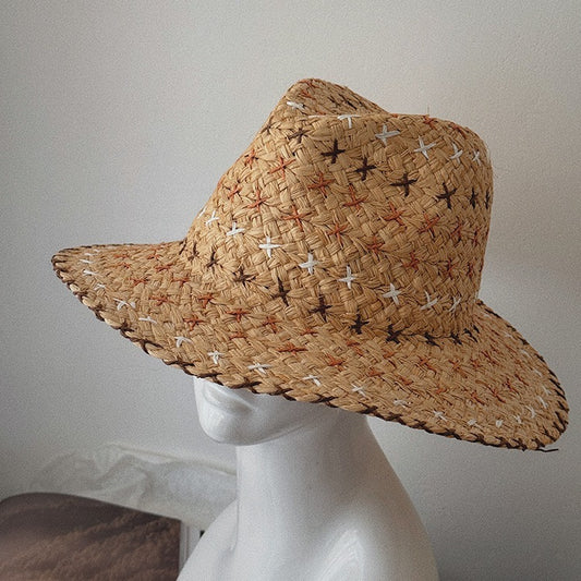 Retro Personality Western Cowboy Style Straw Hat - Urban Caps