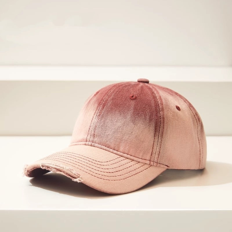 Distressed Gradient Denim Casual All-match Ripped Baseball Cap - Urban Caps