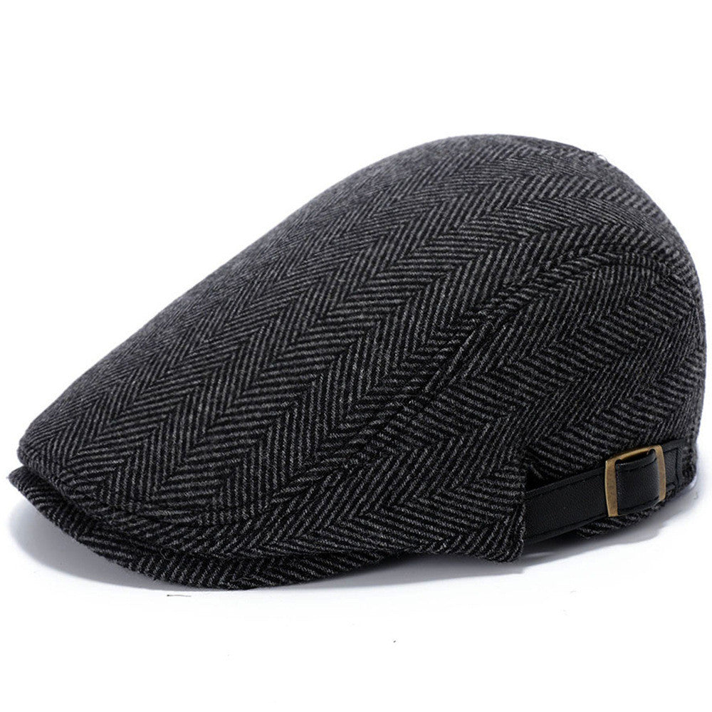 Outdoor Autumn And Winter Woolen Hat Men's Beret - Urban Caps